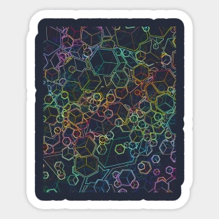 Abstract Cubes Patterns Sticker